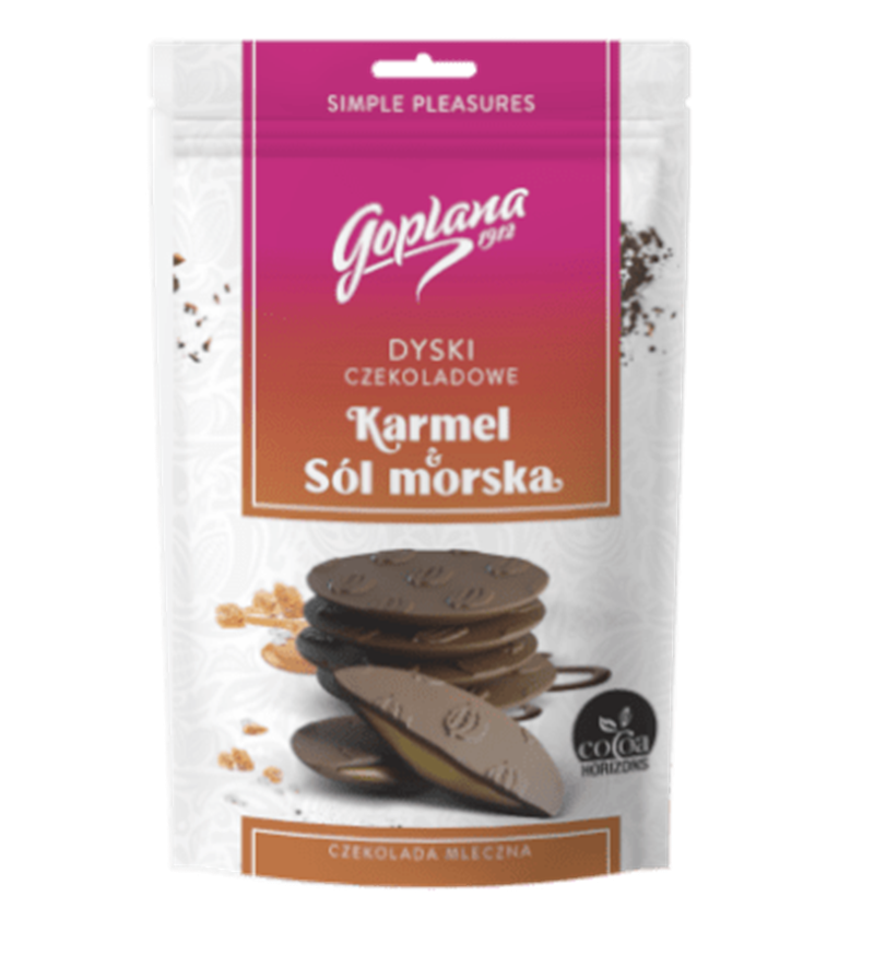 Gopl: Dyski czekol.karm+sól morsk.110g*9
